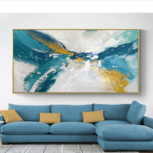 Load image into Gallery viewer, 100% Hand Painted Abstract Blue Sky Art Painting On Canvas Wall Art Wall Adornment Pictures Painting For Live Room Home Decor