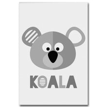 Load image into Gallery viewer, Cartoon Animal Koala Seal Minimalist Art Canvas Poster Painting Nursery Wall Picture  Modern Home Kids Room Decor - SallyHomey Life's Beautiful