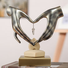 Load image into Gallery viewer, Hand Heart-Shaped Figurines Crystal Art Sculpture Handicrafts Resin Art&Craft Home Decoration Accessories Birthday Gift R798
