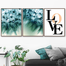 Load image into Gallery viewer, Abstract Dandelion Dew Quotes Landscape Wall Art Canvas Painting Nordic Posters And Prints Wall Pictures For Living Room Decor - SallyHomey Life's Beautiful