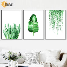 Load image into Gallery viewer, Green Succulents Plant Banana Leaf Wall Art Print Canvas Painting Nordic Posters And Prints Wall Pictures For Living Room Decor - SallyHomey Life's Beautiful