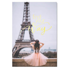 Load image into Gallery viewer, Eiffel Tower Girl Wall Art Canvas Fashion Poster Pink City Landscape Print Painting Nordic Decoration Picture Living Room Decor - SallyHomey Life's Beautiful