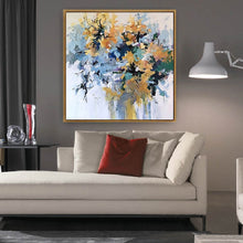 Load image into Gallery viewer, 100% Hand Painted Abstract Golden Flowers Painting On Canvas Wall Art Wall Adornment Pictures Painting For Live Room Home Decor