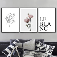 Load image into Gallery viewer, Pink Rose Man Woman Abstract Curve Quotes Wall Art Canvas Painting Nordic Posters And Prints Wall Pictures For Living Room Decor - SallyHomey Life's Beautiful