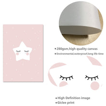 Load image into Gallery viewer, Cute Moon Star Baby Nursery Wall Art Canvas Posters Prints Cartoon Painting Nordic Kids Decoration Picture Baby Bedroom Decor - SallyHomey Life's Beautiful