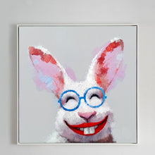 Load image into Gallery viewer, 100% Hand Painted Modern Cartoon Rabbits Oil Painting On Canvas Wall Art Frameless Picture Decoration For Live Room Home Decor