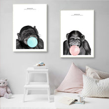 Load image into Gallery viewer, Modern Animals Wall Posters and Prints Wall Art Canvas Painting Cute Gorillas Decorative Paintings For Living Room Home Decor - SallyHomey Life's Beautiful