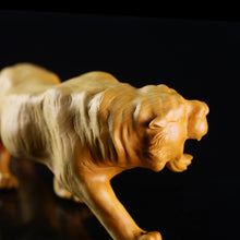 Load image into Gallery viewer, Wood Tiger animal statue Decoration Animal heads  decorative Head Feng Shui sculpture