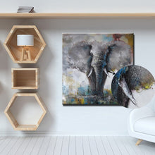 Load image into Gallery viewer, Abstract Hand Painted Animals Print on Canvas Elephant and Deer oil Painting - SallyHomey Life's Beautiful