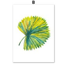 Load image into Gallery viewer, Green Tropical Monstera Banana Leaf Wall Art Canvas Painting Nordic Posters And Prints Plant Wall Pictures For Living Room Decor - SallyHomey Life's Beautiful