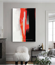 Load image into Gallery viewer, Office painting Abstract Wall Art canvas oil painting  black and white red oil on canvas decorative pictures for home decoration - SallyHomey Life's Beautiful