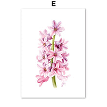 Load image into Gallery viewer, Lily Pink Rose Tulip Flower Wall Art Canvas Painting Nordic Posters And Prints Plant Wall Pictures For Living Room Bedroom Decor - SallyHomey Life's Beautiful