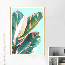 Load image into Gallery viewer, Tropical Banana Hairy Leaf Flower Wall Art Canvas Painting Nordic Posters And Prints Wall Pictures For Living Room Bedroom Decor - SallyHomey Life's Beautiful