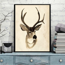 Load image into Gallery viewer, Modern Animal Painting Cute Deers Canvas Painting Hand-Draw Print Poster Wall Picture On Canvas for Home Decoration Frameless - SallyHomey Life's Beautiful