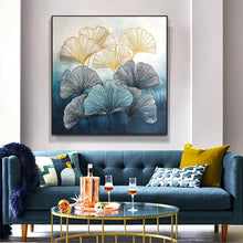 Load image into Gallery viewer, 100% Hand Painted Abstract Golden Tree Art Oil Painting On Canvas Wall Art Frameless Picture Decoration For Live Room Home Decor