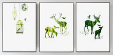 Load image into Gallery viewer, Nordic Minimalism Posters and Prints Wall Art Canvas Painting Animals Pictures Wall Green Decoration for Living Room Frameless - SallyHomey Life's Beautiful