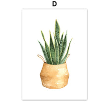 Load image into Gallery viewer, Tropical Potted Plant Monstera Cactus Wall Art Canvas Painting Nordic Posters And Prints Wall Pictures For Living Room Decor - SallyHomey Life's Beautiful