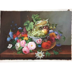 100% Hand painted Classic flower fruit Art Painting On Canvas Wall Art Wall Adornment pictures Painting For Live Room Home Decor