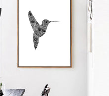 Load image into Gallery viewer, Woodpecker Bird Marble Silhouette Art Canvas Posters and Prints Nordic Abstract Animal Painting Wall Picture for Living Rooom - SallyHomey Life's Beautiful