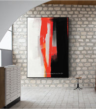 Load image into Gallery viewer, Office painting Abstract Wall Art canvas oil painting  black and white red oil on canvas decorative pictures for home decoration - SallyHomey Life's Beautiful