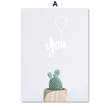 Load image into Gallery viewer, Tropical Cactus Big Leaf Monstera Quotes Wall Art Canvas Painting Nordic Posters And Prints Wall Pictures For Living Room Decor - SallyHomey Life's Beautiful