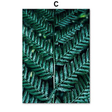 Load image into Gallery viewer, Green Big Scale Monstera Fern Leaf Wall Art Canvas Painting Nordic Posters And Prints Wall Pictures For Living Room Home Decor - SallyHomey Life's Beautiful