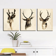 Load image into Gallery viewer, Modern Animal Painting Cute Deers Canvas Painting Hand-Draw Print Poster Wall Picture On Canvas for Home Decoration Frameless - SallyHomey Life's Beautiful