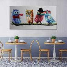 Load image into Gallery viewer, Abstract Animal Canvas Painting Wall Art Bird ecoration Posters And Prints On Canvas Wall Art Cute Owls Picture for Living Room - SallyHomey Life's Beautiful