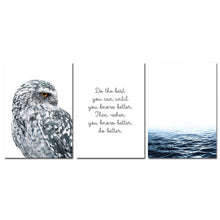 Load image into Gallery viewer, Nordic Style Owl Ocean Landscape Canvas Posters and Prints Wall Art Painting Scandinavian Decoration Pictures Modern Home Decor - SallyHomey Life's Beautiful