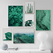 Load image into Gallery viewer, Fresh Cactus Mountain Leaf Terraced Field Wall Art Canvas Painting Nordic Posters And Prints Wall Pictures For Living Room Decor - SallyHomey Life's Beautiful