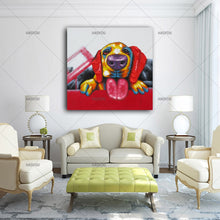 Load image into Gallery viewer, 100% Hand Painted Wall Art For Large Fashion Painting Canvas animal Picture Abstract dog HandPainted  funny dog Oil Painting for home decoration