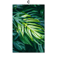Load image into Gallery viewer, Nature Tropical Palm Leaf Monstera Wall Art Canvas Painting Nordic Posters And Prints Wall Pictures For Living Room Home Decor - SallyHomey Life's Beautiful