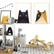 Load image into Gallery viewer, Abstract Cute Cat Pictures for Kids Bedroom - SallyHomey Life's Beautiful