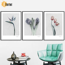 Load image into Gallery viewer, Pink Tulip Pineapple Paradise Bird Flower Wall Art Canvas Painting Nordic Posters And Prints Wall Pictures For Living Room Decor - SallyHomey Life's Beautiful
