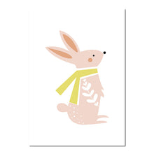 Load image into Gallery viewer, Baby Nursery Wall Art Canvas Posters Prints Cartoon Deer Rabbit Painting Nordic Kids Decoration Picture Children Bedroom Decor - SallyHomey Life's Beautiful