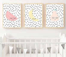 Load image into Gallery viewer, Cute Fruit Apple Banada Wall Art Canvas Posters Nursery Prints Nordic Style Painting Picture Kid Baby Bedroom Decoration - SallyHomey Life's Beautiful