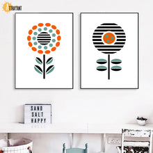 Load image into Gallery viewer, Geometric Line Flower Abstract Painting Wall Art Print Canvas Painting Nordic Posters And Prints Wall Pictures For Living Room - SallyHomey Life's Beautiful