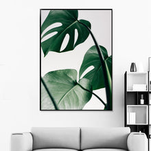 Load image into Gallery viewer, Tropical Fresh Monstera Quote Green Plant Wall Art Canvas Painting Nordic Posters And Prints Wall Pictures For Living Room Decor - SallyHomey Life's Beautiful