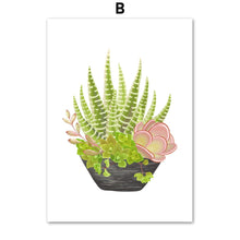 Load image into Gallery viewer, Tropical Succulents Cactus Aloe Flower Wall Art Canvas Painting Nordic Posters And Prints Wall Pictures For Living Room Decor - SallyHomey Life's Beautiful