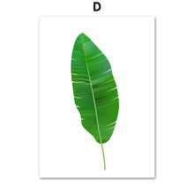 Load image into Gallery viewer, Green Big Palm Leaf Monstera Banana Leaf Wall Art Print Canvas Painting Nordic Posters And Prints Wall Pictures For Living Room - SallyHomey Life's Beautiful