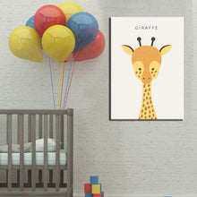 Load image into Gallery viewer, Cute Animal Cartoon Canvas Painting Art Print Poster Picture Wall Painting Children Baby Bedroom Wall Decoration Home Dceor Gift - SallyHomey Life's Beautiful