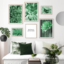 Load image into Gallery viewer, Nature Green Leaves Succulent Plants Wall Art Canvas Painting Nordic Posters And Prints Wall Pictures For Living Room Decor - SallyHomey Life's Beautiful