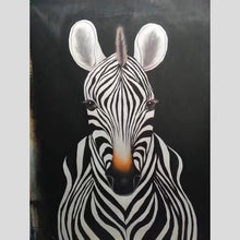 Load image into Gallery viewer, 100% Hand Painted Modern Zebra Head Oil Painting On Canvas Wall Art Frameless Picture Decoration For Living Room Home Decor Gift