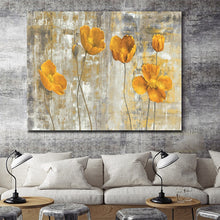 Load image into Gallery viewer, 100% Hand Painted Abstract Yellow Flowers Art Oil Painting On Canvas Wall Art Wall Adornment Pictures For Living Room Home Decor