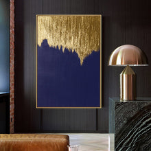 Load image into Gallery viewer, 100% Hand painted Modern golden Art Oil Painting On Canvas Wall Art Wall Adornment pictures Painting For Living Room Home Decor