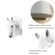 Load image into Gallery viewer, Animal White Horse Wall Art Canvas Posters and Prints Painting Wall Pictures for Living Room Modern Home Decor - SallyHomey Life's Beautiful
