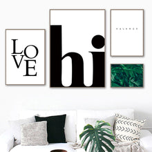Load image into Gallery viewer, Tropical Monstera Green Leaves Quotes Wall Art Canvas Painting Nordic Posters And Prints Wall Pictures For Living Room Decor - SallyHomey Life's Beautiful