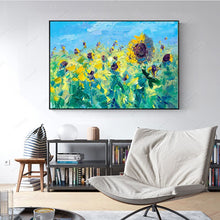 Load image into Gallery viewer, 100% Hand Painted Abstract Sunflowers Art Painting On Canvas Wall Art Wall Adornment Pictures Painting For Live Rooms Home Decor