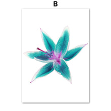 Load image into Gallery viewer, Lily Pink Rose Tulip Flower Wall Art Canvas Painting Nordic Posters And Prints Plant Wall Pictures For Living Room Bedroom Decor - SallyHomey Life's Beautiful