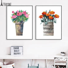 Load image into Gallery viewer, Plum Tulip Rose Oil Painting Wall Art Print Canvas Painting Nordic Posters And Prints Plants Wall Pictures For Living Room Decor - SallyHomey Life's Beautiful